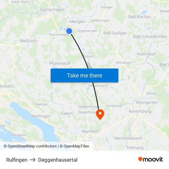 Rulfingen to Deggenhausertal map