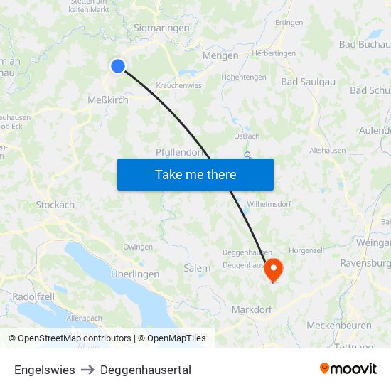 Engelswies to Deggenhausertal map