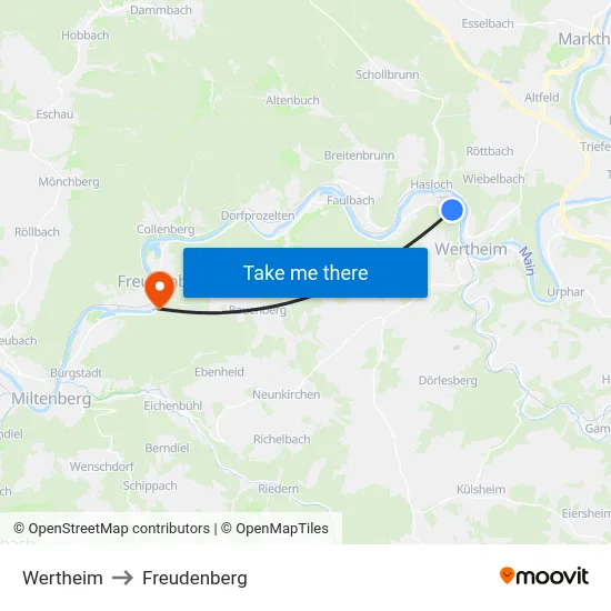 Wertheim to Freudenberg map