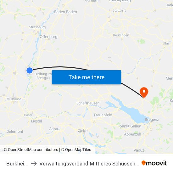 Burkheim to Verwaltungsverband Mittleres Schussental map