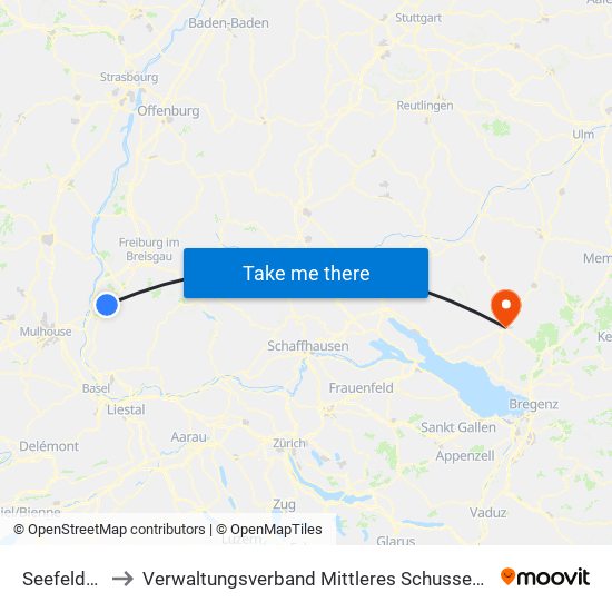 Seefelden to Verwaltungsverband Mittleres Schussental map