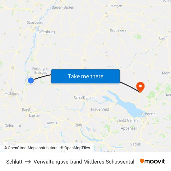 Schlatt to Verwaltungsverband Mittleres Schussental map