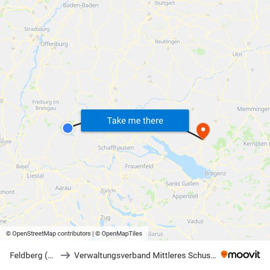 Feldberg (Ort) to Verwaltungsverband Mittleres Schussental map