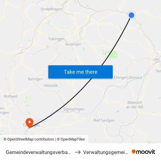 Gemeindeverwaltungsverband Mittleres Fils-Lautertal to Verwaltungsgemeinschaft Tuttlingen map