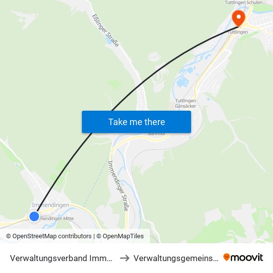 Verwaltungsverband Immendingen-Geisingen to Verwaltungsgemeinschaft Tuttlingen map