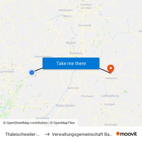 Thaleischweiler-Wallhalben to Verwaltungsgemeinschaft Bad Friedrichshall map