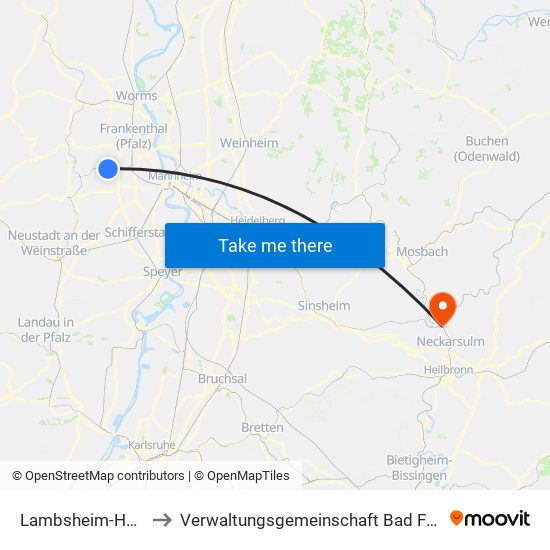 Lambsheim-Heßheim to Verwaltungsgemeinschaft Bad Friedrichshall map