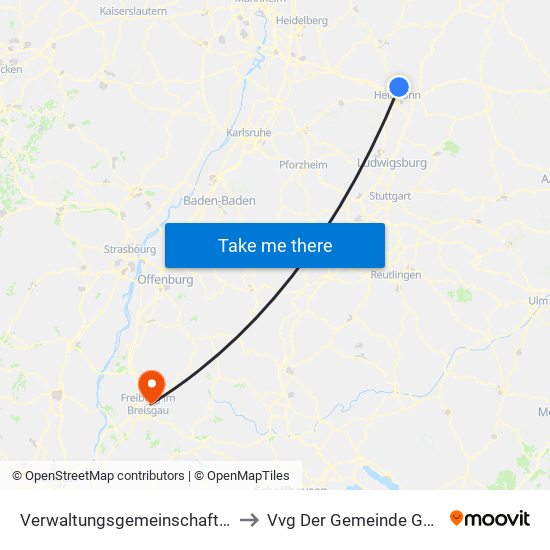 Verwaltungsgemeinschaft Neckarsulm to Vvg Der Gemeinde Gundelfingen map