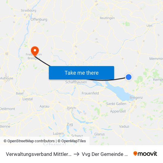 Verwaltungsverband Mittleres Schussental to Vvg Der Gemeinde Gundelfingen map