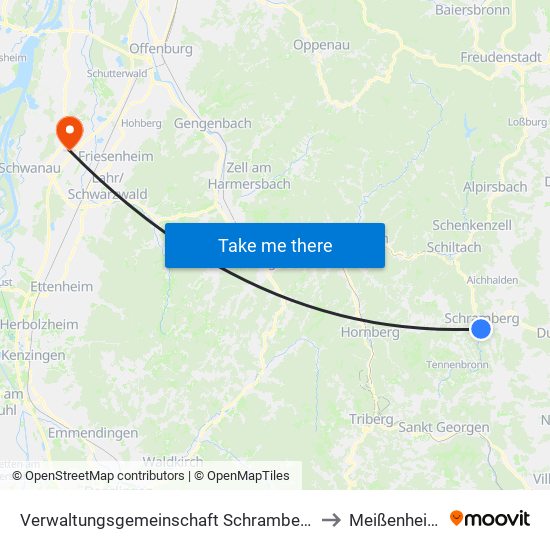 Verwaltungsgemeinschaft Schramberg to Meißenheim map