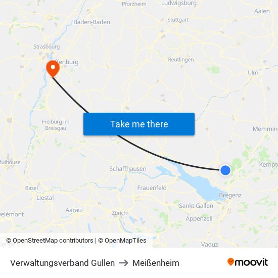 Verwaltungsverband Gullen to Meißenheim map