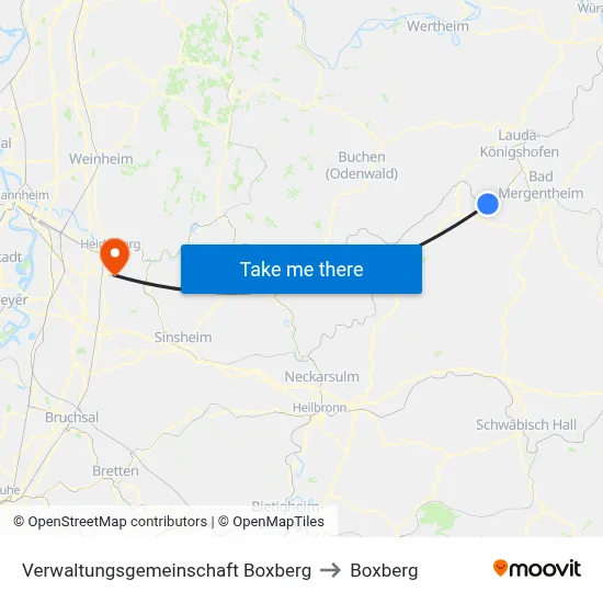 Verwaltungsgemeinschaft Boxberg to Boxberg map