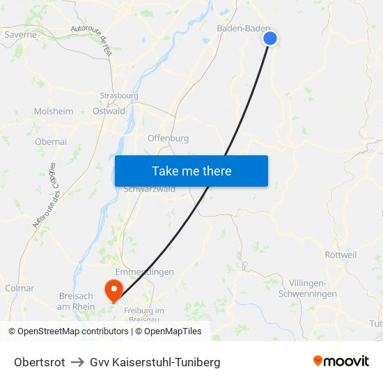Obertsrot to Gvv Kaiserstuhl-Tuniberg map