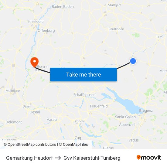 Gemarkung Heudorf to Gvv Kaiserstuhl-Tuniberg map