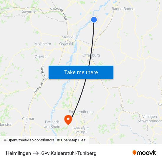 Helmlingen to Gvv Kaiserstuhl-Tuniberg map