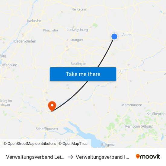Verwaltungsverband Leintal-Frickenhofer Höhe to Verwaltungsverband Immendingen-Geisingen map
