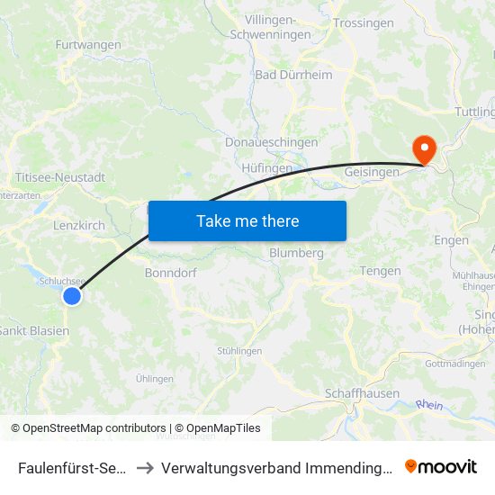 Faulenfürst-Seebrugg to Verwaltungsverband Immendingen-Geisingen map