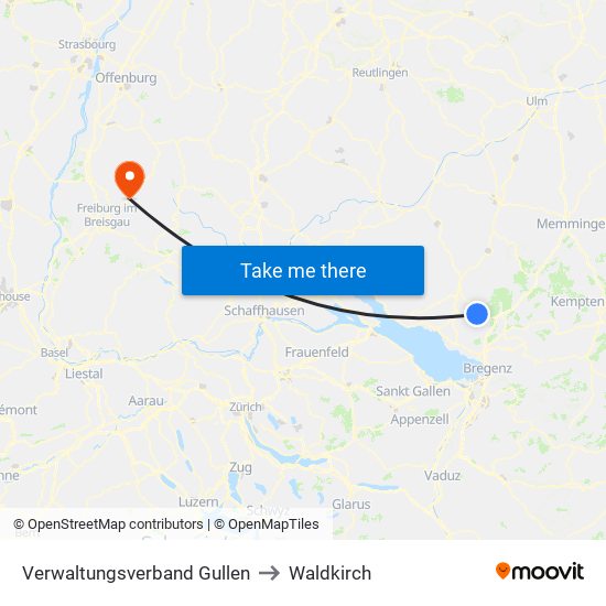 Verwaltungsverband Gullen to Waldkirch map