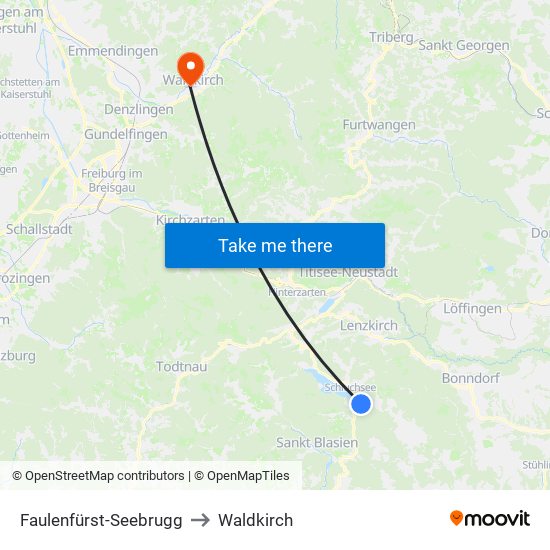 Faulenfürst-Seebrugg to Waldkirch map