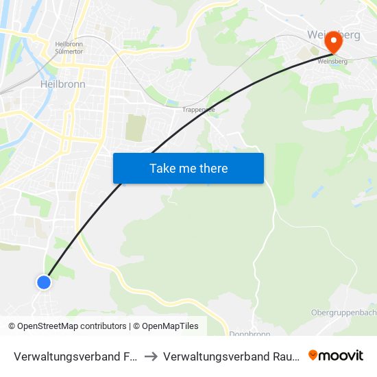 Verwaltungsverband Flein-Talheim to Verwaltungsverband Raum Weinsberg map