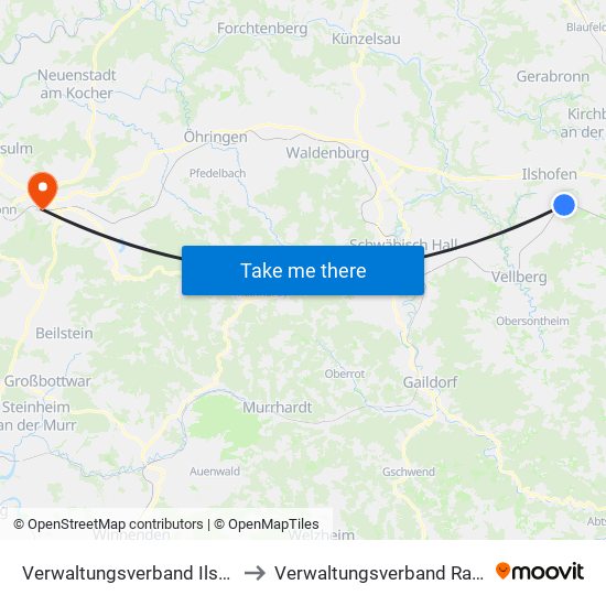 Verwaltungsverband Ilshofen-Vellberg to Verwaltungsverband Raum Weinsberg map