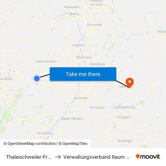 Thaleischweiler-Fröschen to Verwaltungsverband Raum Weinsberg map