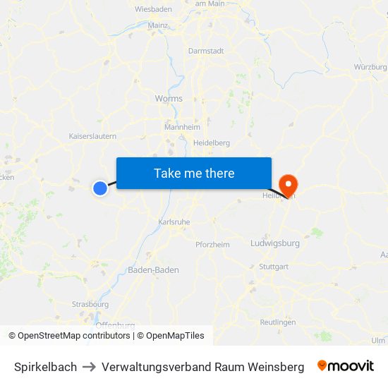 Spirkelbach to Verwaltungsverband Raum Weinsberg map