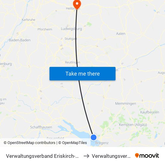 Verwaltungsverband Eriskirch-Kressbronn am Bodensee-Langenargen to Verwaltungsverband Raum Weinsberg map