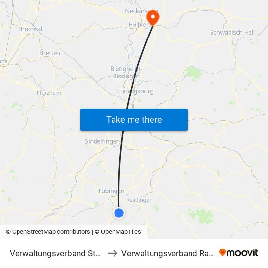 Verwaltungsverband Steinlach-Wiesaz to Verwaltungsverband Raum Weinsberg map