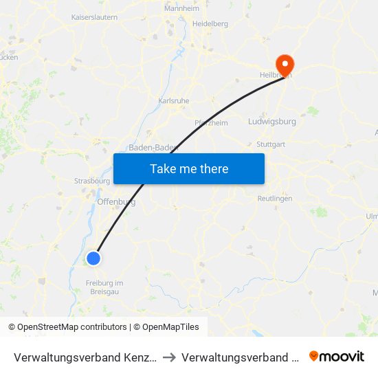 Verwaltungsverband Kenzingen-Herbolzheim to Verwaltungsverband Raum Weinsberg map