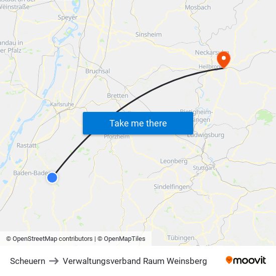 Scheuern to Verwaltungsverband Raum Weinsberg map