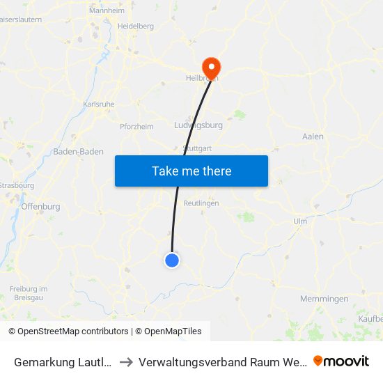 Gemarkung Lautlingen to Verwaltungsverband Raum Weinsberg map