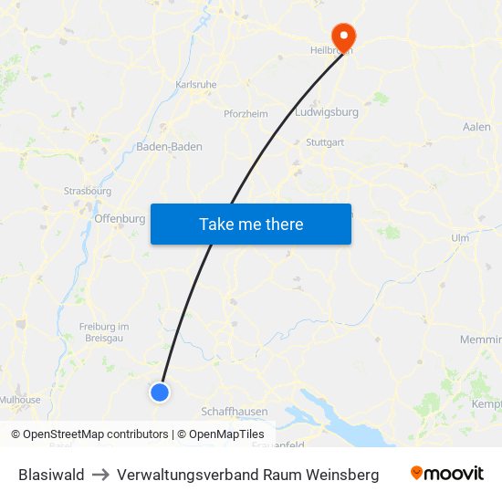 Blasiwald to Verwaltungsverband Raum Weinsberg map