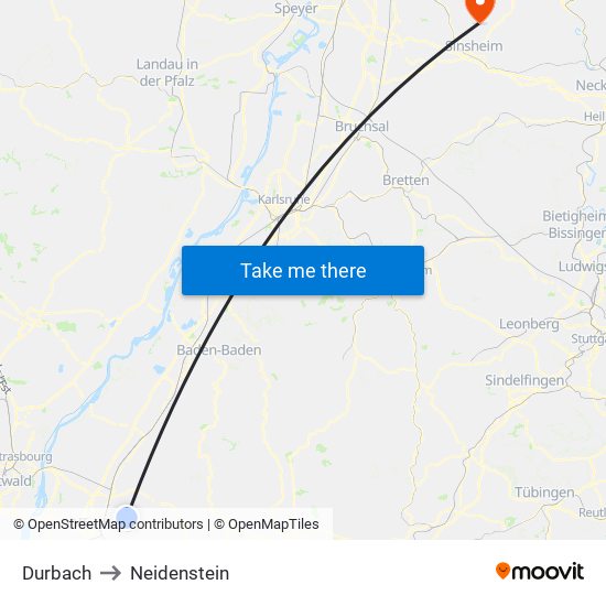 Durbach to Neidenstein map