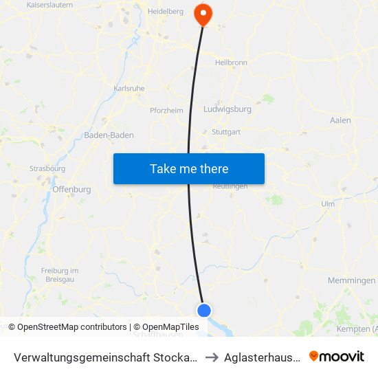 Verwaltungsgemeinschaft Stockach to Aglasterhausen map