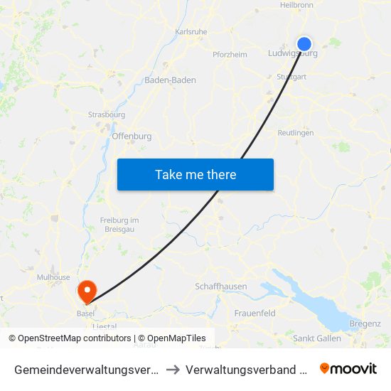 Gemeindeverwaltungsverband Steinheim-Murr to Verwaltungsverband Vorderes Kandertal map