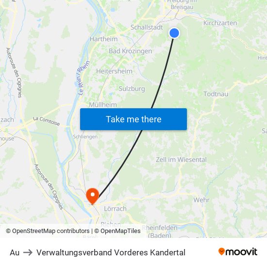 Au to Verwaltungsverband Vorderes Kandertal map