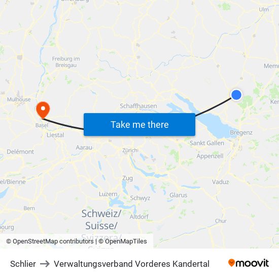 Schlier to Verwaltungsverband Vorderes Kandertal map