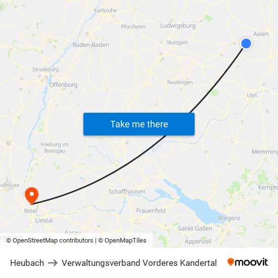 Heubach to Verwaltungsverband Vorderes Kandertal map