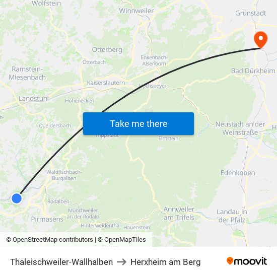 Thaleischweiler-Wallhalben to Herxheim am Berg map