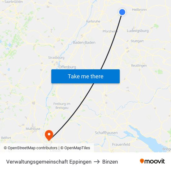 Verwaltungsgemeinschaft Eppingen to Binzen map