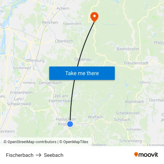 Fischerbach to Seebach map