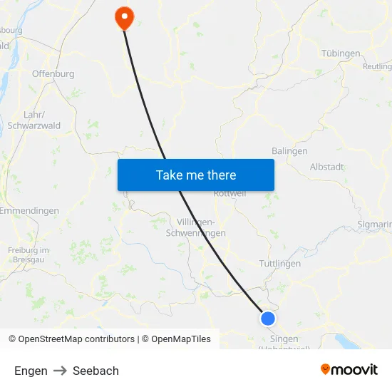 Engen to Seebach map