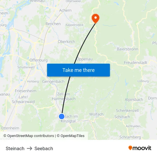 Steinach to Seebach map