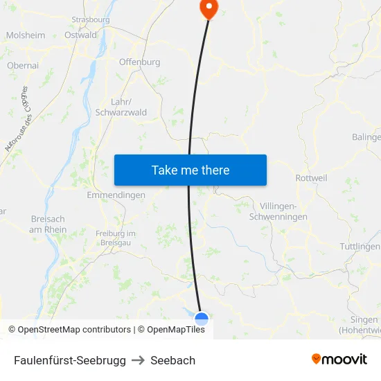 Faulenfürst-Seebrugg to Seebach map