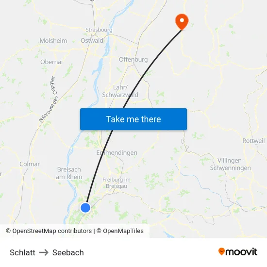 Schlatt to Seebach map