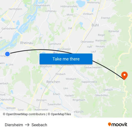 Diersheim to Seebach map