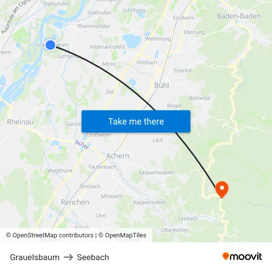 Grauelsbaum to Seebach map