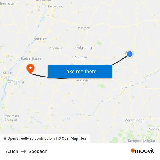 Aalen to Seebach map