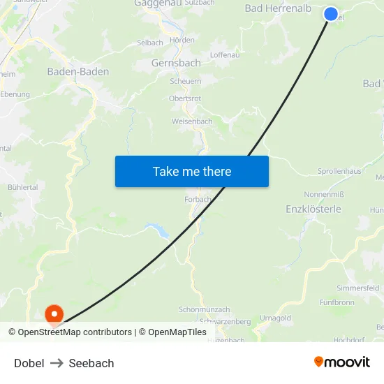 Dobel to Seebach map